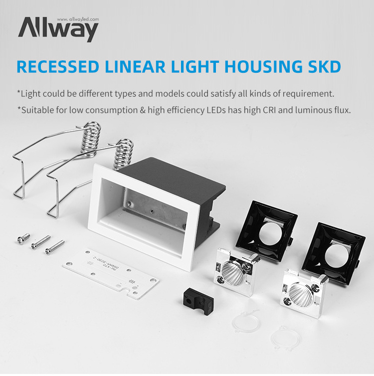 Allway LED Down Lamp Housing Indoor CCT Grille Light Recessed Led Downlights Fitting Frame