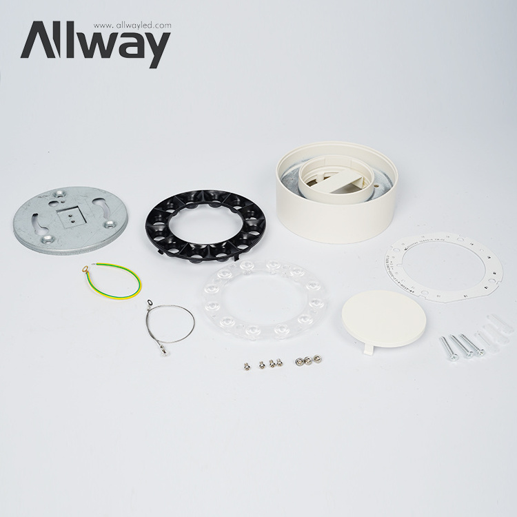 Allway Wholesale New Design Detachable SKD Housing Down Lamp Frame 6 inch LED DownLighting Fixture