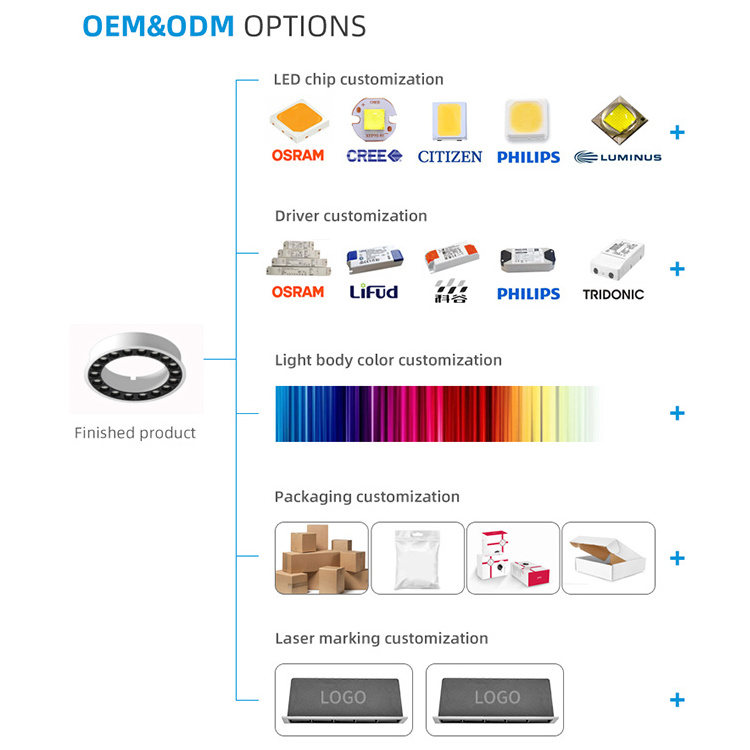 Allway Wholesale New Design Detachable SKD Housing Down Lamp Frame 6 inch LED DownLighting Fixture