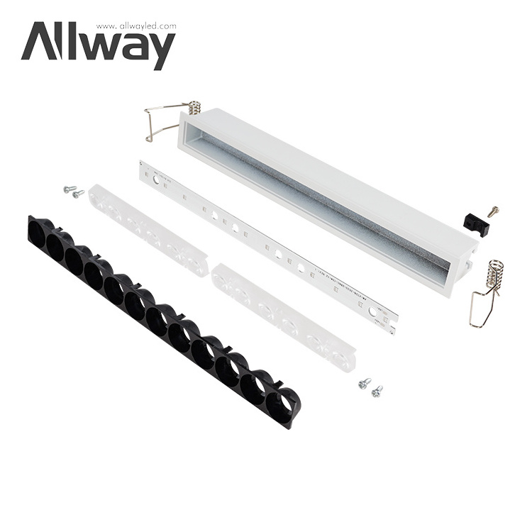 Allway Hot Sale Black White SKD Down Light Indoor Recessed Housing Frame LED Downlight Fixture