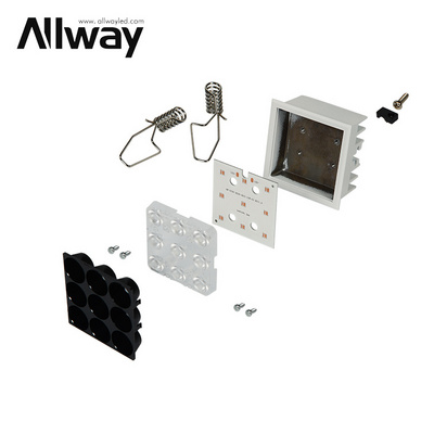 Allway Hot Sale Black White SKD Down Light Indoor Recessed Housing Frame LED Downlight Fixture