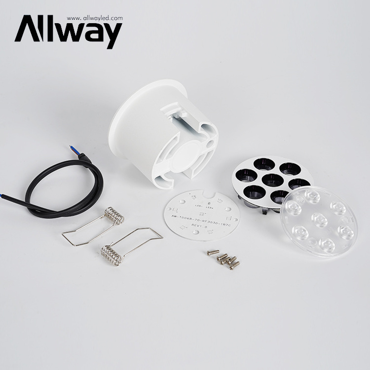 Allway SKD Simple Long Life Embedded Easy Installation Spotlights Indoor Hallway Shop Recessed 6 12 W Spot Light Led