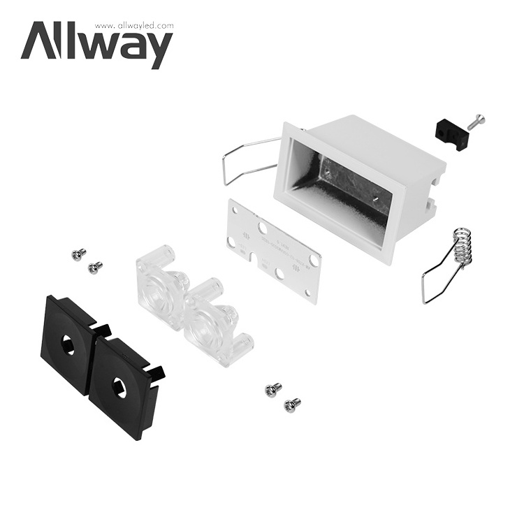 Allway SKD Factory Wholesale Mini Small Recessed Ceiling Downlights Fixture Housing Led  Linear Down Light Frame