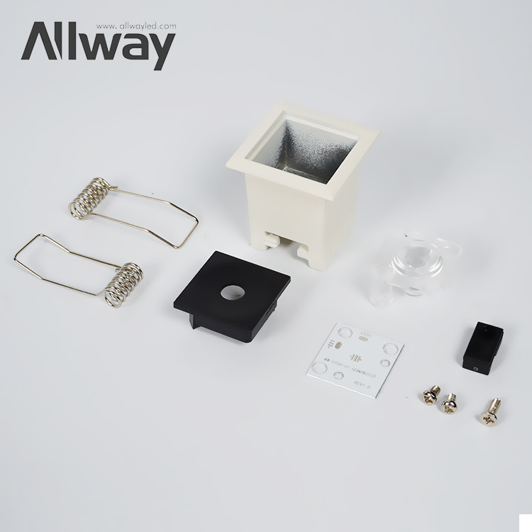 Allway SKD Factory Wholesale Mini Small Recessed Ceiling Downlights Fixture Housing Led  Linear Down Light Frame