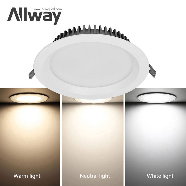 Led Downlight Ip44 Smd 4 8 Inch Dimmable Fixture Commercial CCT 9w 12w 20w 30w 40w Smart SMD Recessed Led Downlight Housing