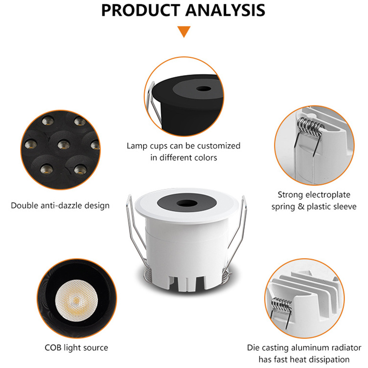 Allway Good Quality Antiglare Downlight Brightest CCT Small Light Down LED Spotlight Frame Housing