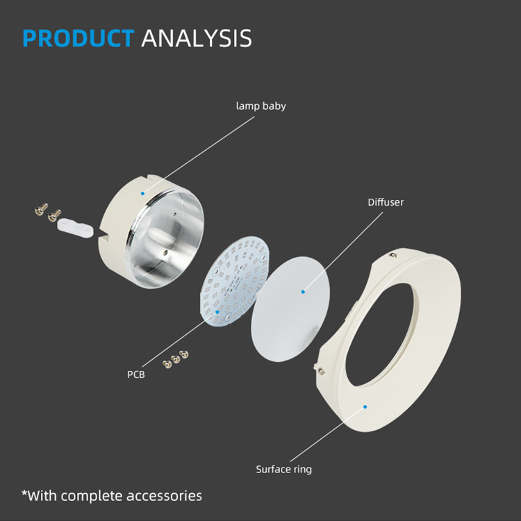 Allway Small SIze Center Installation Down Light Housing LED Recessed Downlight SKD Fixture