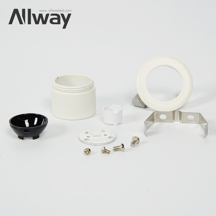 Allway Latest Mini Decorative Recessed Celling Spot Light Frame Indoor 2 3 5 8 12 Watt LED Downlight Housing