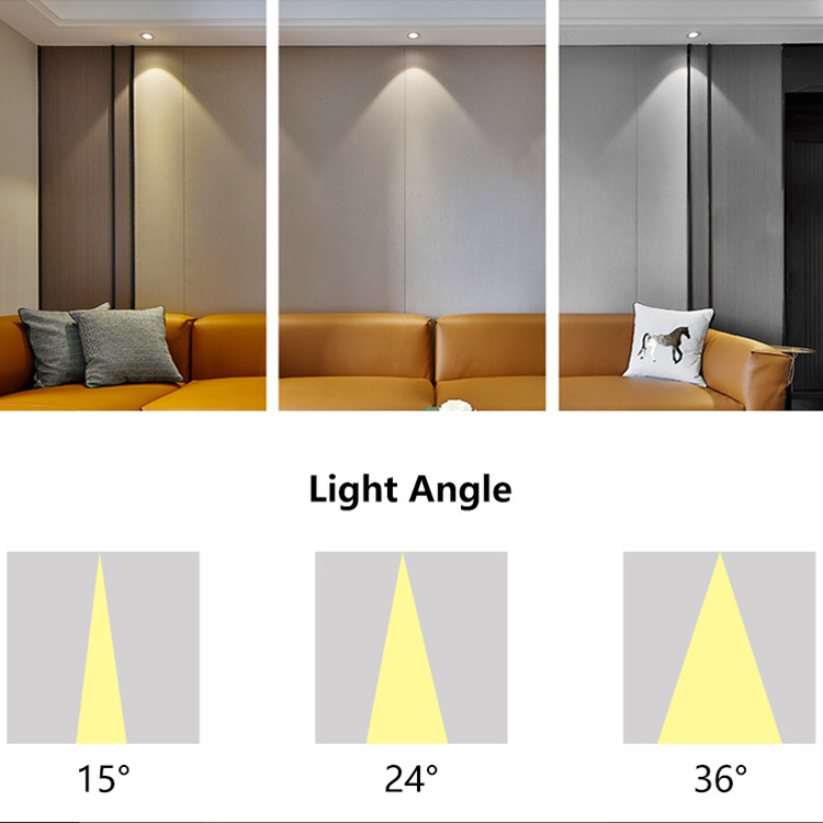 Allway 3 Years Warranty Mini Size Anti Glare Indoor Aluminum 7w 12w Round Square Led Spotlight Housing