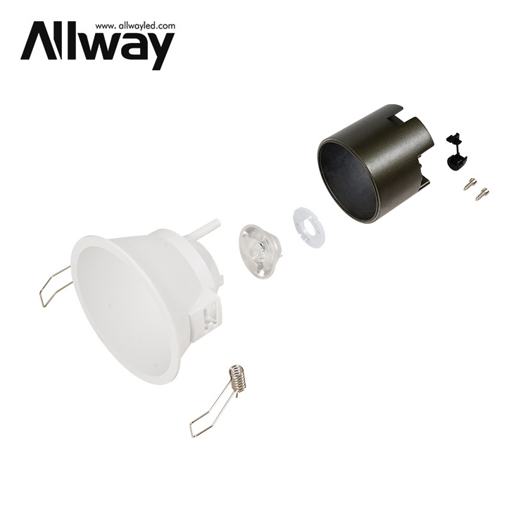 Allway Indoor Commercial Aluminum Frame Spot Lamp Recessed Lights LED Spotlight SKD Housing