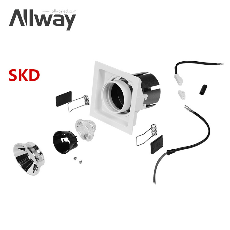 Allway Indoor Design Ceiling Recessed Square Housing Accessories Grille Down Light LED Downlight Fixture