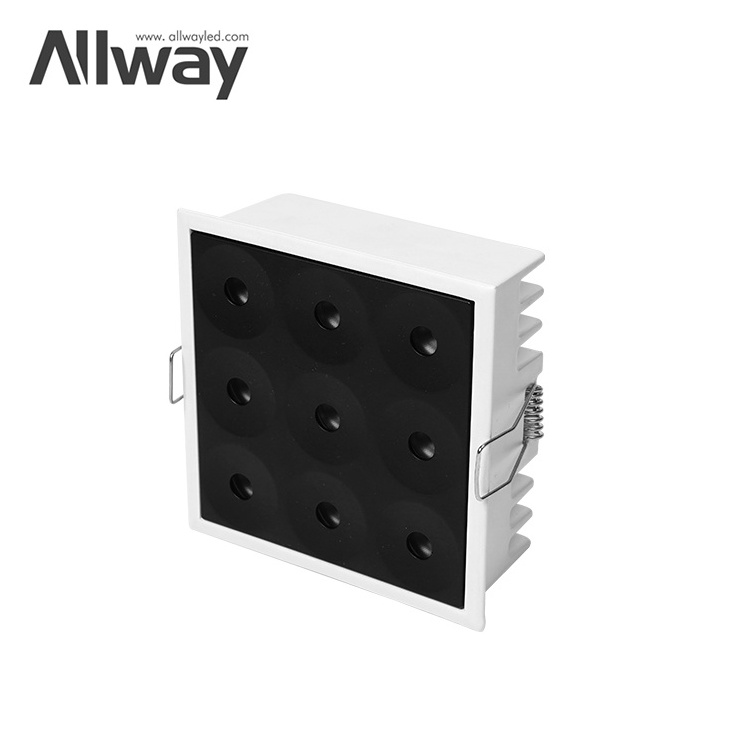 Allway SKD Lighting Hot Spot Square Brightest Recessed Spot Grille Light Indoor Hotel LED Light Down Fixture