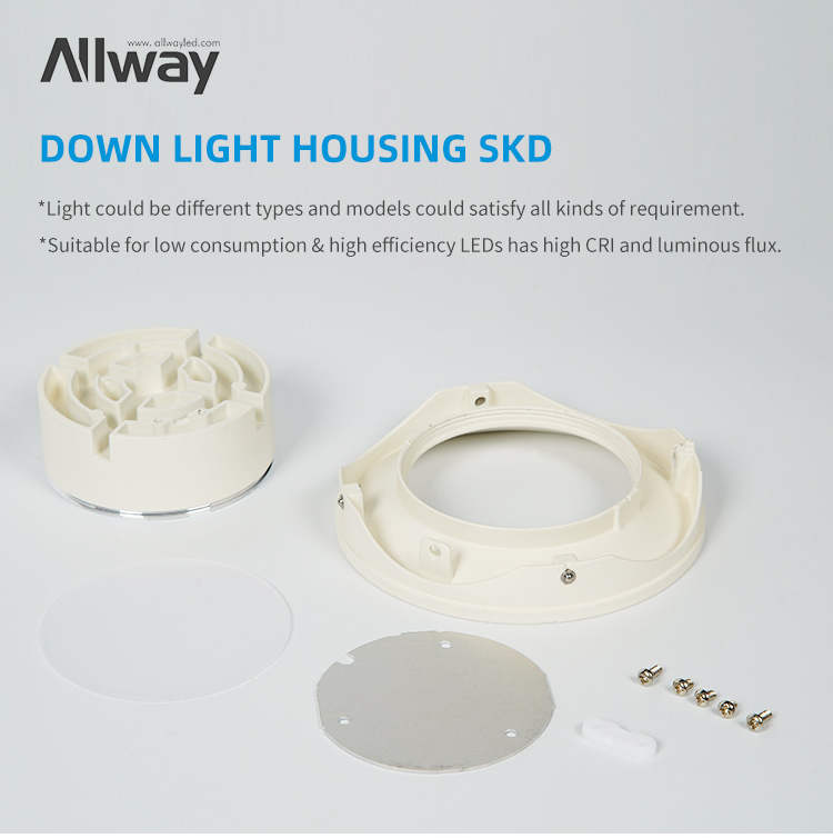 Allway Small SIze Center Installation Down Light Housing LED Recessed Downlight SKD Fixture