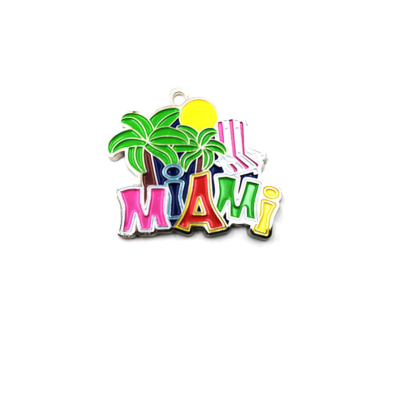 Miami Beach Florida Fridge Collector's Souvenir Magnet Miami Photo Multi color PVC Fridge Magnet travel souvenir