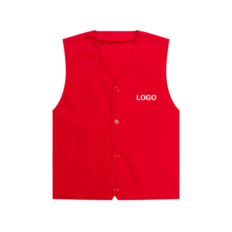 Men's Work Uniform Vest Unisex Volunteer Vest Printing Supermarket Work Uniform Clothes Vest