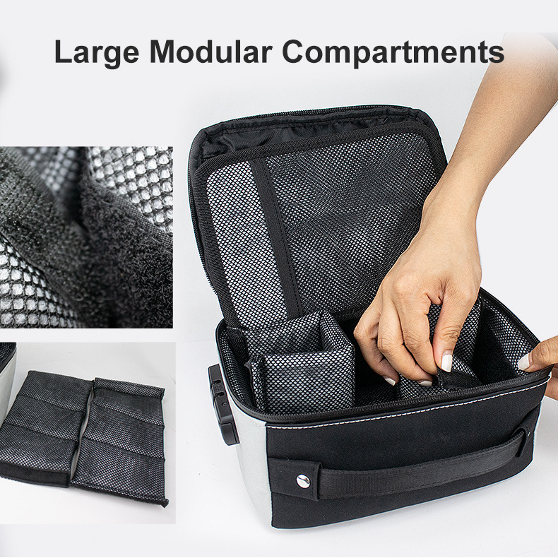 Custom Locking Carbon Lined Smellproof Bag Stash Smell Proof Travel Case