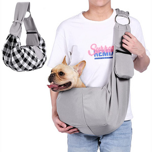 Custom Breathable Cotton Outdoor Dog Cat Papoose Tote Travel Carrier Shoulder Pet Sling Bag