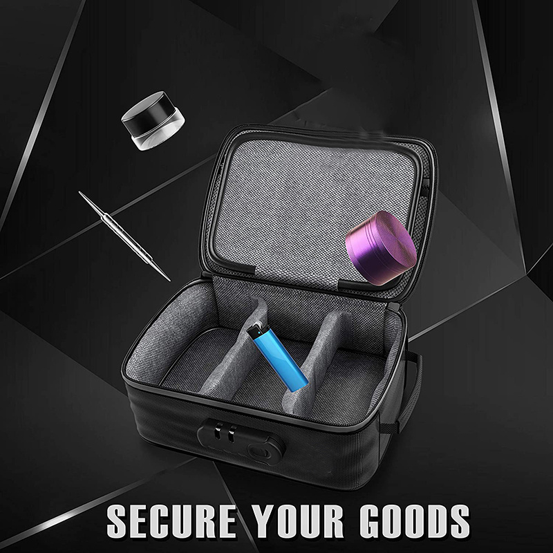 Travel large odor proof activated carbon lined bags smell proof stash case tobacco smellproof bag