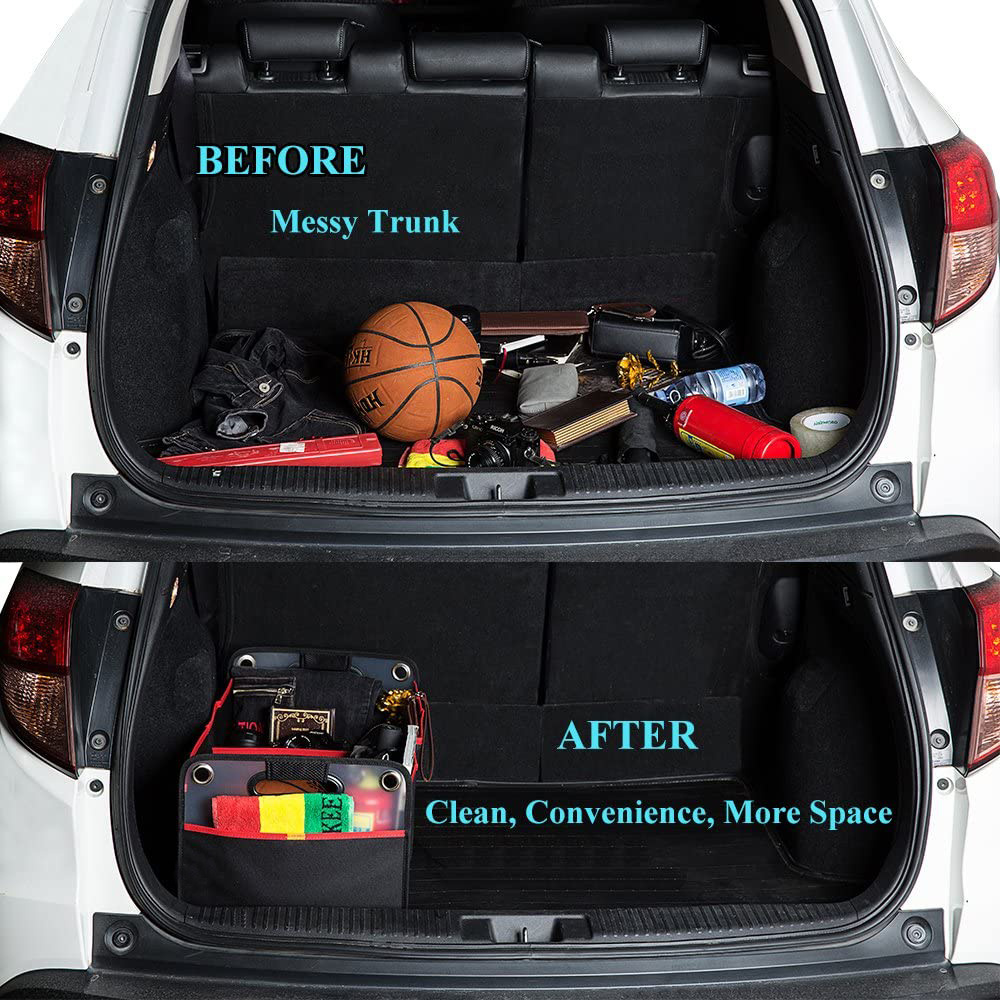 Portable Collapsible Auto Trunk Storage Box Foldable Container Suv Car Boot Organizer