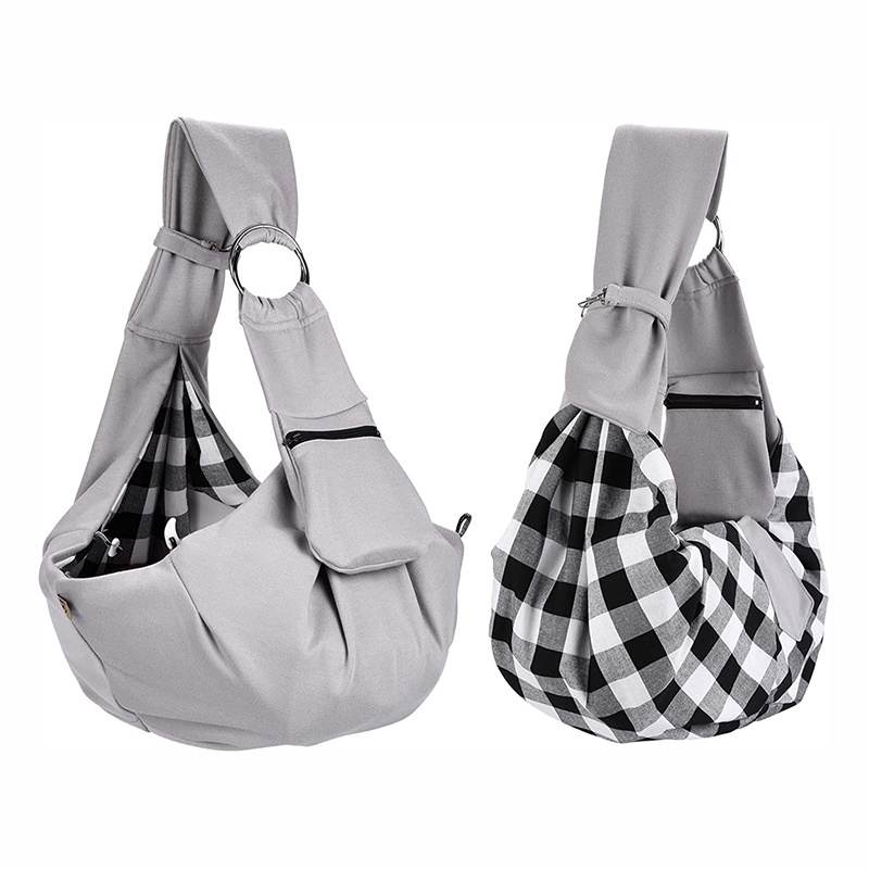 Custom Breathable Cotton Outdoor Dog Cat Papoose Tote Travel Carrier Shoulder Pet Sling Bag