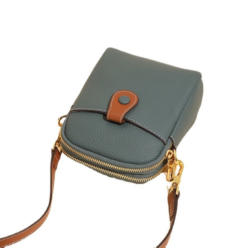 2023 chic real leather small purses and handbags for women Summer simplicity cowhide leather messenger phone hand bags ladies