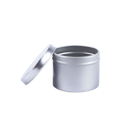 In Stock Empty Aluminum Jar Metal tin can round Candy Tins Cosmetic candle Packaging box round aluminum containers snap lid tin