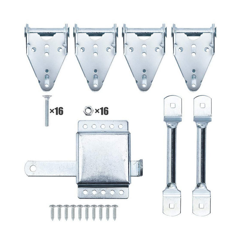 Sectional tilt up garage door hardware