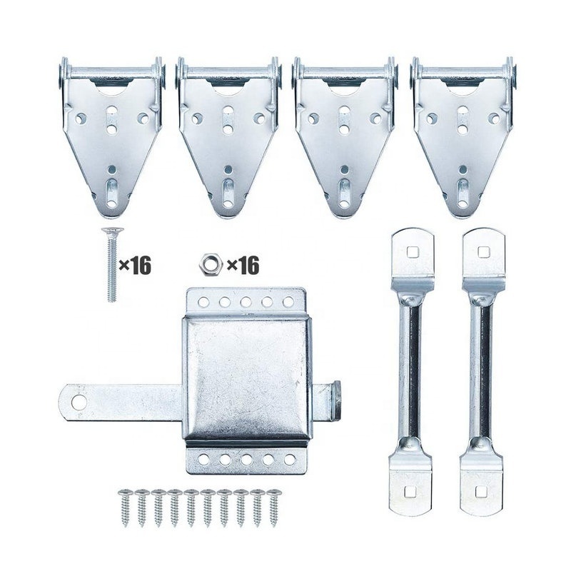 Garage Door #1 Hinge Inside Deadlock and Handle Kit with Galvanized  Residential Light Commercial Garage Door Replacement