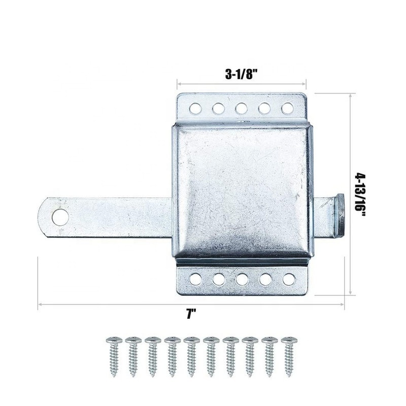 Garage Door #1 Hinge Inside Deadlock and Handle Kit with Galvanized  Residential Light Commercial Garage Door Replacement