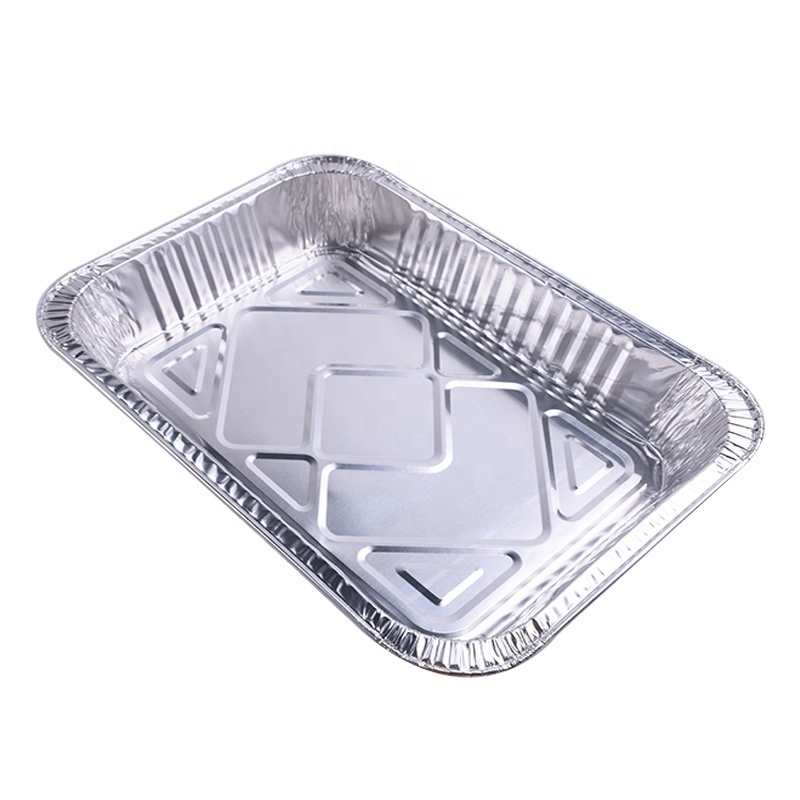 4700ml Half Size Pan Disposable Aluminium Container/Lunch Box With Lid For Food Packaging Take Away Plates