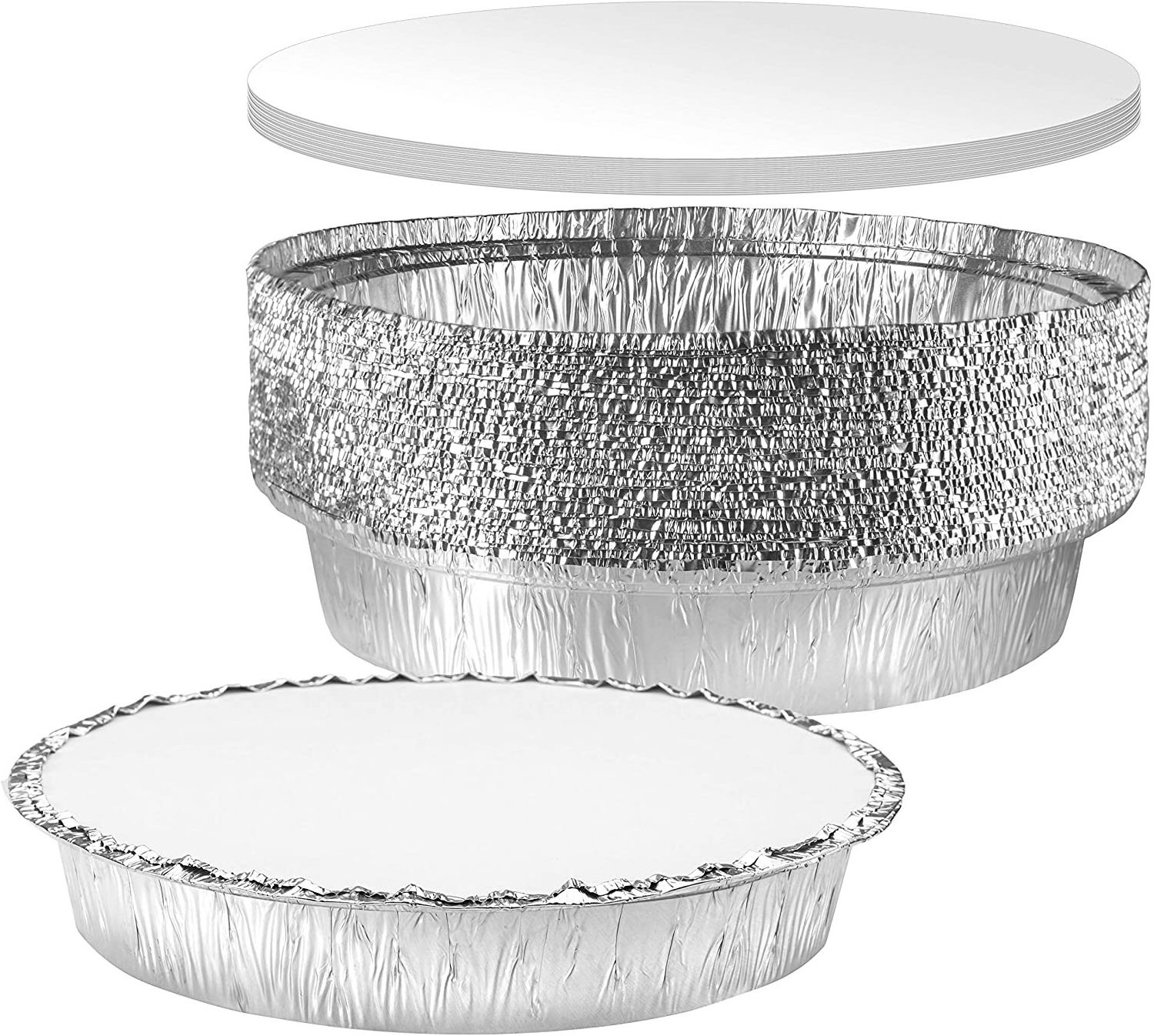 7/8/9 inch household and bakery mold disposable round aluminium foil tray  pizza and pie foil pan with lid