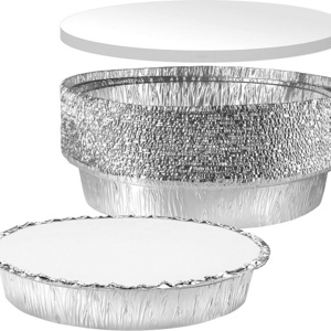 7/8/9 inch household and bakery mold disposable round aluminium foil tray  pizza and pie foil pan with lid