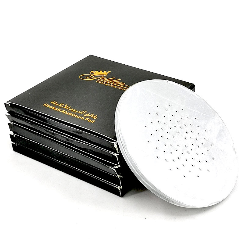 25 Pieces/Pack Hookah Shisha Aluminum Foil Paper with Hole PHookah Tobacco Bowl Accessories