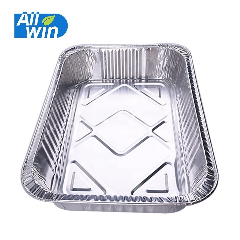 4700ml Half Size Pan Disposable Aluminium Container/Lunch Box With Lid For Food Packaging Take Away Plates