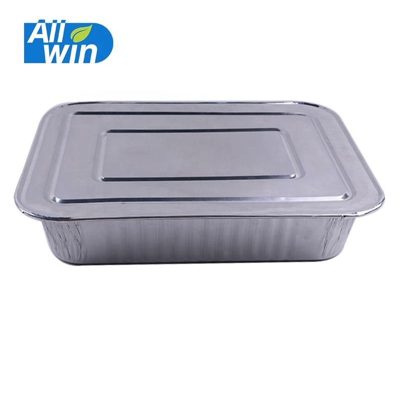 4700ml Half Size Pan Disposable Aluminium Container/Lunch Box With Lid For Food Packaging Take Away Plates