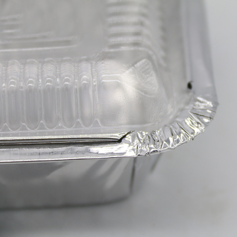 ALLWIN-ALU Aluminum Foil Trays 450 ml BBQ Disposable Roasting takeaway Oven Baking Containers Lids