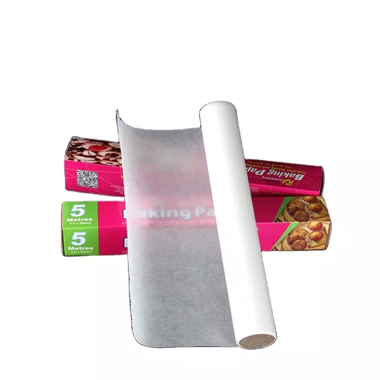 High quality greaseproof unbleached double side silicone coated paper roll custom cooking parchment baking paper