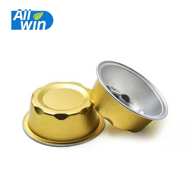 55ml Aluminum Foil Cup Cake Bowl Pans Muffin Ramekin Utility Souffle Cup Round Colorful Aluminum Foil Container