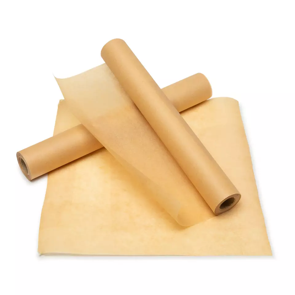 High quality greaseproof unbleached double side silicone coated paper roll custom cooking parchment baking paper