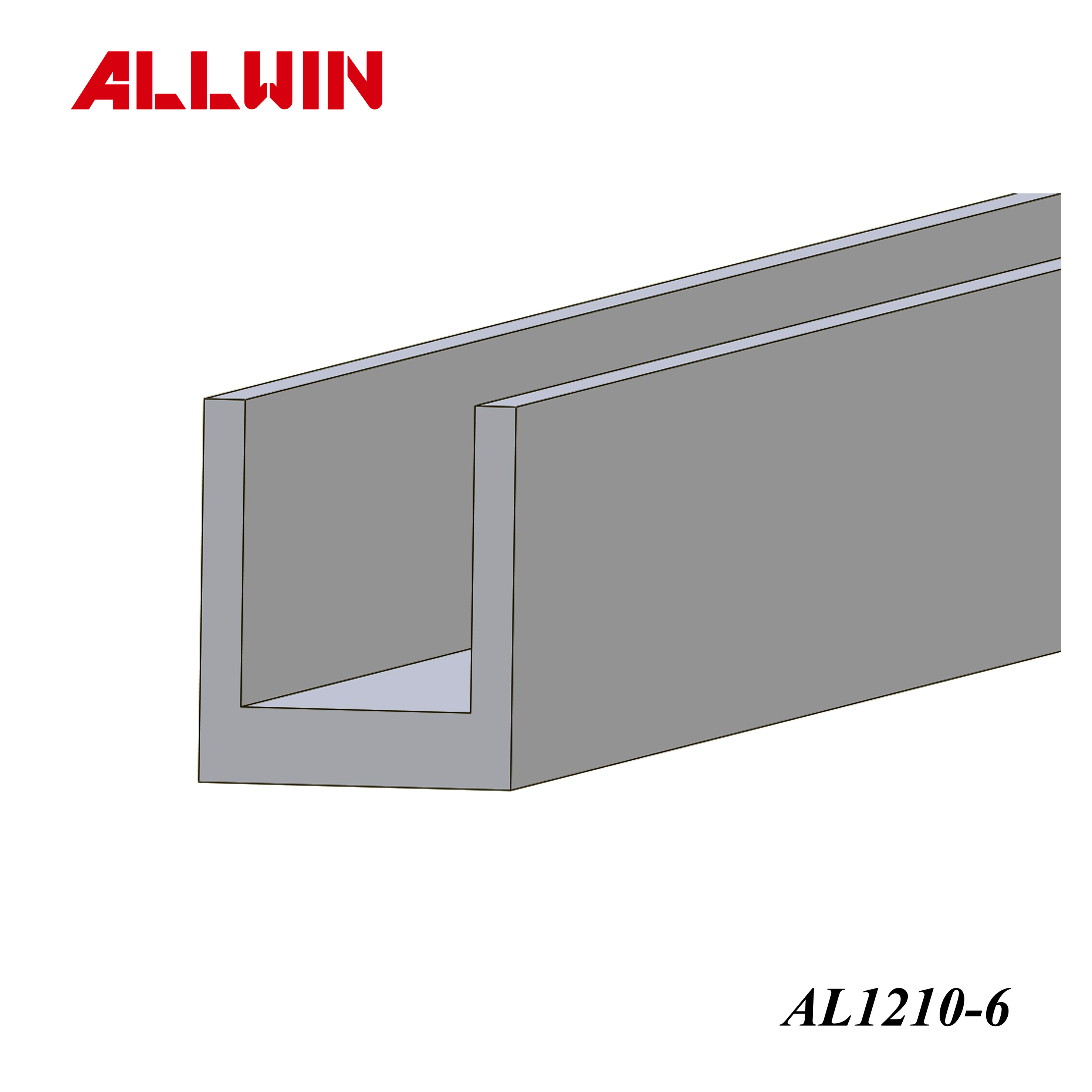 Glass Glazing Taiwan Aluminum Extrusion Double Channel Sliding Track Bar