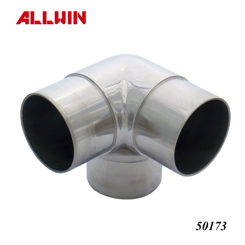 38.1mm 40mm Stainless Steel Cross Pipe Fittings 4 Way Square Tube Connectors