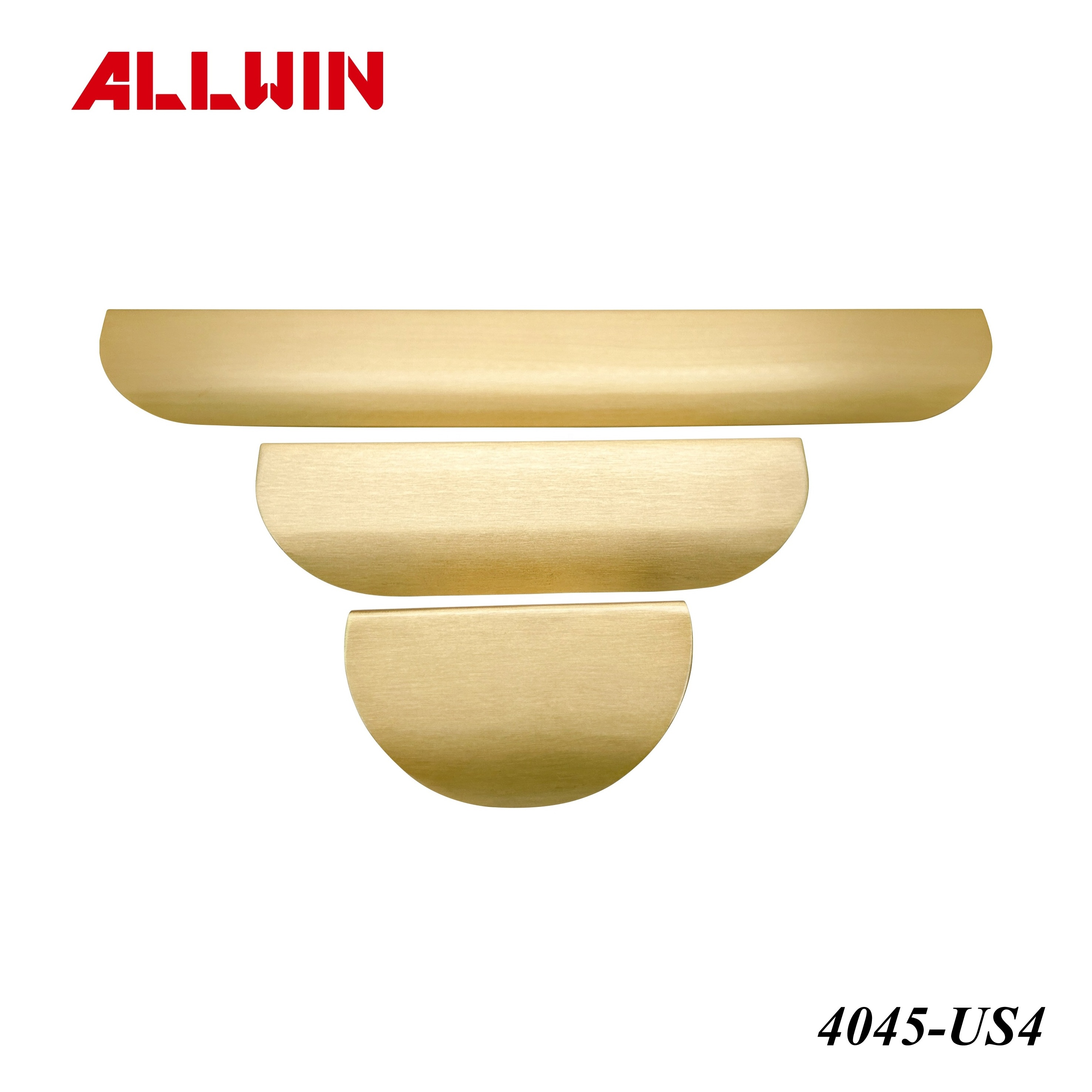 OEM Modern Brushed Brass Solid Brass Cabinet Door Pull Handle Kitchen Cupboard Furniture Handle