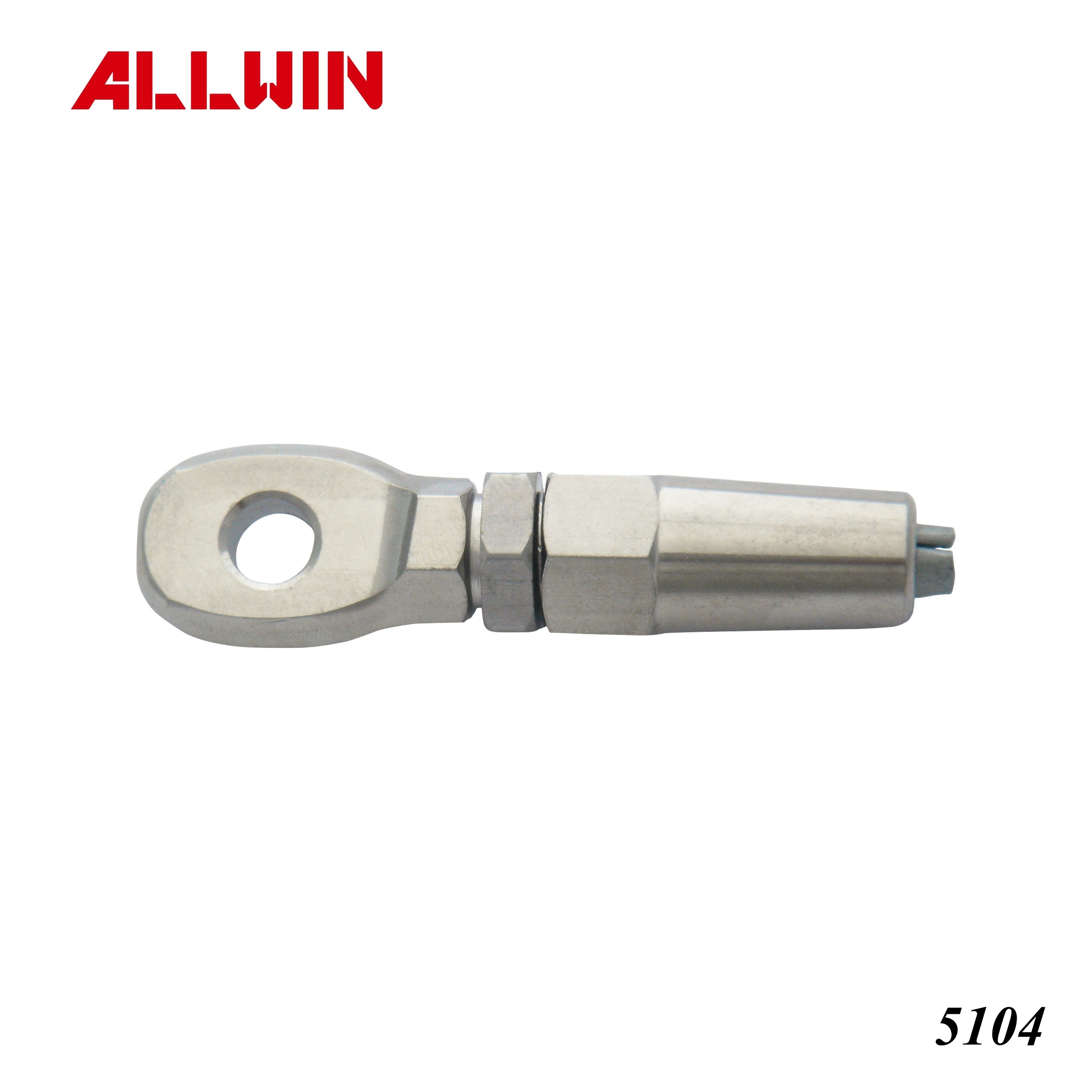 Stainless Steel Pan Head Cylindrical Tensioner Cable Railing Fitting Model 5106 Packaged in Box