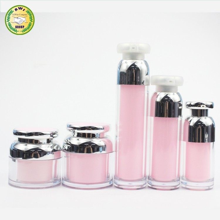 Eco-Friendly Reuse 15Ml 30Ml 50Ml Lotion Airless Pump Bottle White Gold Silver Emulsion Eye Cream Vacuum Bottle Cosmetic Bottle