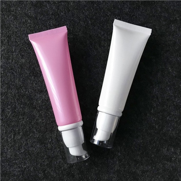 Customized 30ml 50ml 90ml 100ml aluminum PE soft tube lip gloss plastic hand cream cosmetic squeeze tube with plastic screw cap