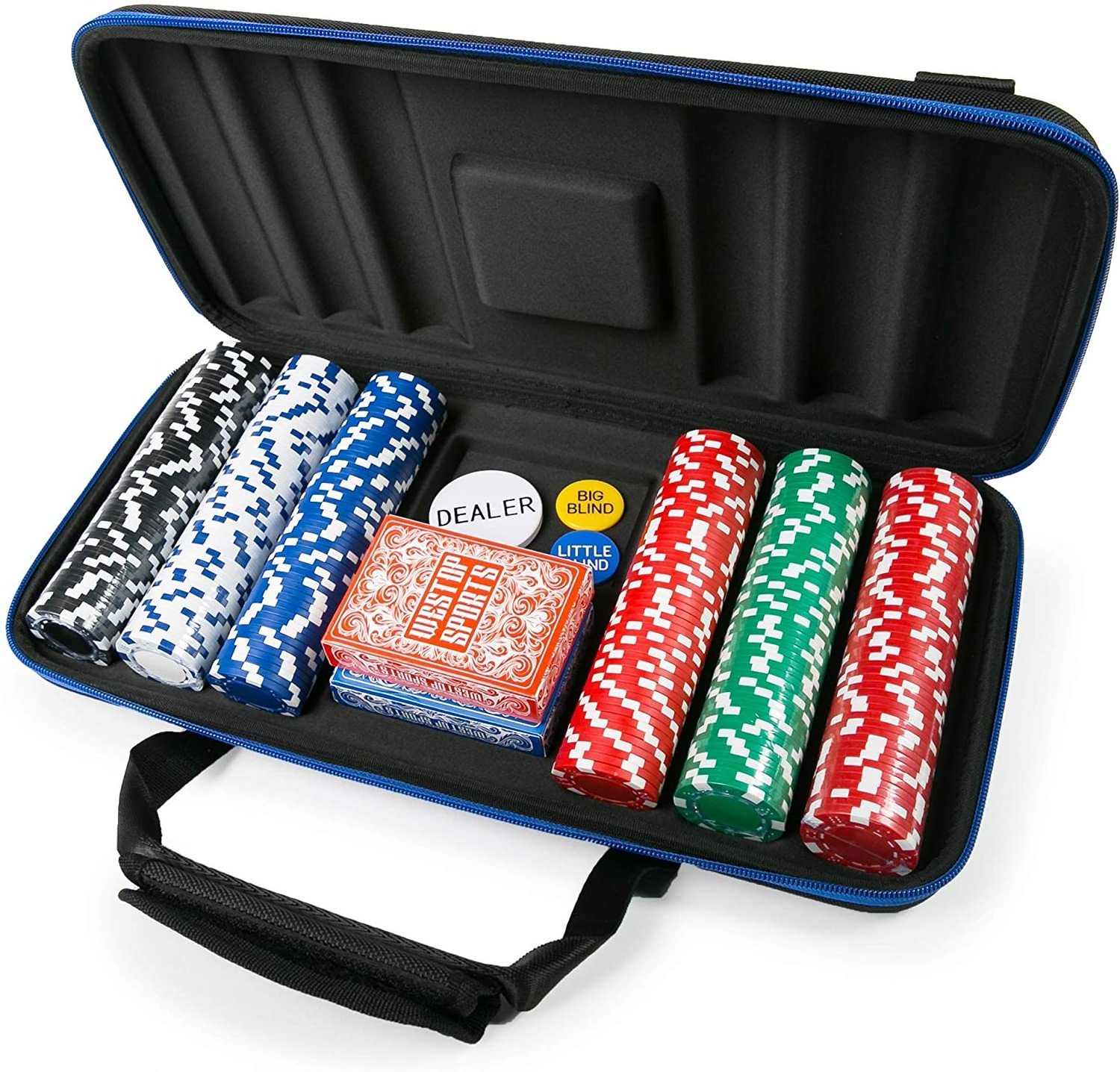 Custom Professional Travel Poker Black Game Chip Soft Shell Box Set EVA Poker Chips Case