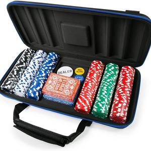 Custom Professional Travel Poker Black Game Chip Soft Shell Box Set EVA Poker Chips Case