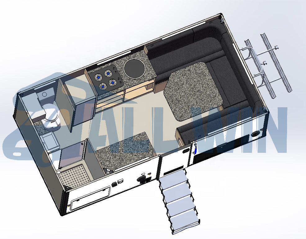 NEW Design motorhome fiberglass camper shell Camping Car 4x4 Expedition Truck Camper 4x4 Expedition Truck Camper With Ensuite