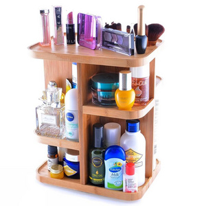 Bamboo wood Cosmetic Organizer for your vanity, bathroom, closet, kitchen, tabletop,countertop and desk