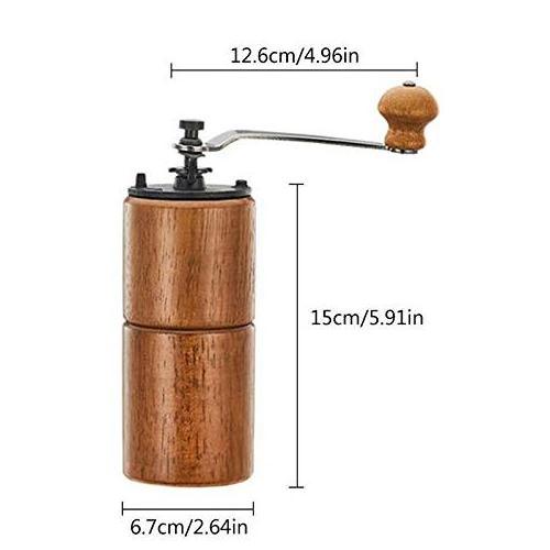 Food Grade Hand Cast Iron  Wooden Coffee Grinder Manuel Coffee Mills with Ceramic Burr